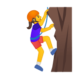 Woman Climbing Emoji, Google style
