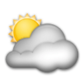 Sun Behind Large Cloud Emoji, LG style