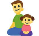 Family: Man, Girl Emoji, Facebook style