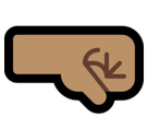 Right-Facing Fist Emoji with Medium Skin Tone, Microsoft style