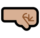 Right-Facing Fist Emoji with Medium-Light Skin Tone, Microsoft style