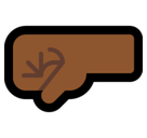 Left-Facing Fist Emoji with Medium-Dark Skin Tone, Microsoft style