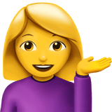 Woman Tipping Hand Emoji, Apple style