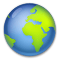 Globe Showing Europe-Africa Emoji, LG style