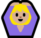 Person Gesturing Ok Emoji with Medium-Light Skin Tone, Microsoft style
