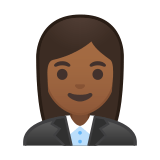 Woman Office Worker Emoji with Medium-Dark Skin Tone, Google style