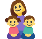 Family: Woman, Girl, Boy Emoji, Facebook style