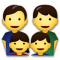 Family: Man, Man, Girl, Boy Emoji, LG style