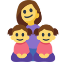 Family: Woman, Girl, Girl Emoji, Facebook style