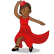 Woman Dancing Emoji with Medium-Dark Skin Tone, Samsung style