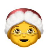Mrs. Claus Emoji, Apple style