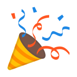 Party Popper Emoji, Google style