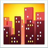 Cityscape At Dusk Emoji, Apple style