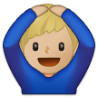 Man Gesturing Ok Emoji with Medium-Light Skin Tone, Samsung style