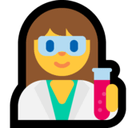 Woman Scientist Emoji, Microsoft style
