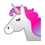 Unicorn Face Emoji, Google style