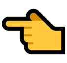 Backhand Index Pointing Left Emoji, Microsoft style