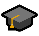 Graduation Cap Emoji, Microsoft style