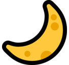 Crescent Moon Emoji, Microsoft style