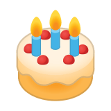 Birthday Cake Emoji, Google style