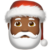 Santa Claus Emoji with Medium-Dark Skin Tone, Apple style