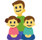 Family: Man, Girl, Boy Emoji, Facebook style
