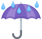 Umbrella with Rain Drops Emoji, Facebook style