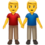 Two Men Holding Hands Emoji, Apple style