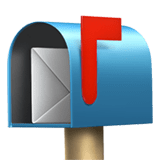 Open Mailbox with Raised Flag Emoji, Apple style