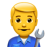 Man Mechanic Emoji, Apple style