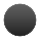 Black Circle Emoji, Google style