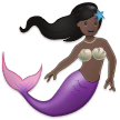 Mermaid Emoji with Dark Skin Tone, Samsung style