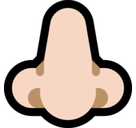 Nose Emoji with Light Skin Tone, Microsoft style