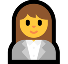 Woman Office Worker Emoji, Microsoft style