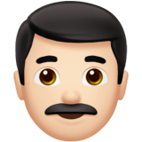 Man Emoji with Light Skin Tone, Apple style