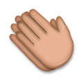 Clapping Hands Emoji with Medium Skin Tone, LG style
