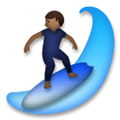 Person Surfing Emoji with Medium-Dark Skin Tone, LG style