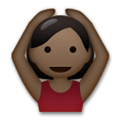 Person Gesturing Ok Emoji with Dark Skin Tone, LG style