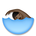 Person Swimming Emoji with Dark Skin Tone, LG style