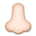 Nose Emoji with Light Skin Tone, LG style