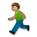 Person Running Emoji with Medium Skin Tone, LG style