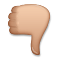 Thumbs Down Emoji with Medium Skin Tone, LG style