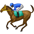 Horse Racing Emoji with Dark Skin Tone, LG style
