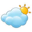 Sun Behind Large Cloud Emoji, Samsung style