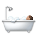 Person Taking Bath Emoji with Medium Skin Tone, LG style