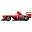 Racing Car Emoji, Samsung style