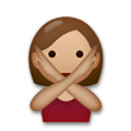 Person Gesturing No Emoji with Medium Skin Tone, LG style