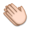 Clapping Hands Emoji with Medium-Light Skin Tone, LG style