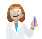 Woman Scientist Emoji with Medium-Light Skin Tone, Facebook style