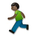 Person Running Emoji with Dark Skin Tone, LG style